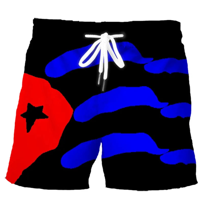 Cuban Flag Beach Shorts