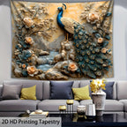 Peacock Waterfall Tapestry