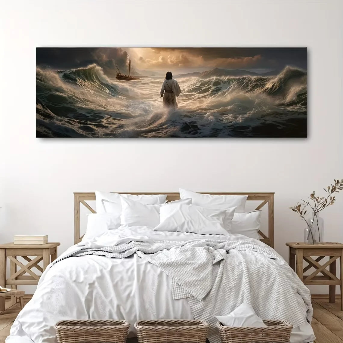 Jesus Walking on Water Canvas Art