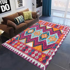 Living Room Rug Indian Tribal Geometric Theme Carpet