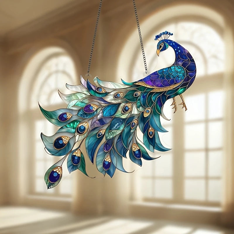2D Peacock Sun Catcher
