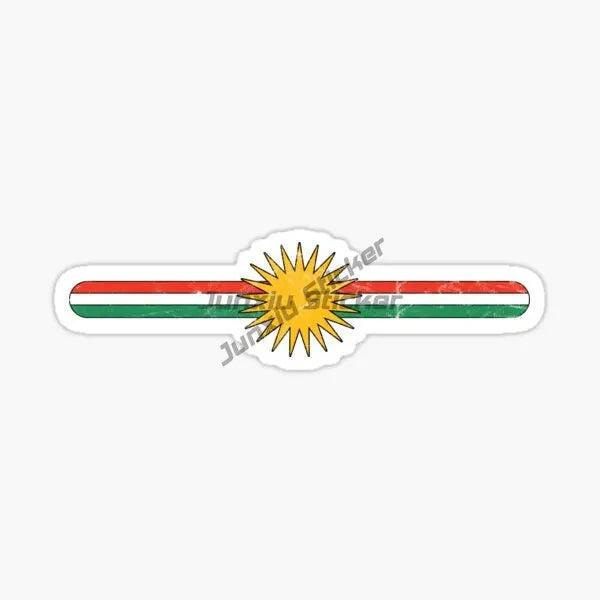 Kurdistan Map National Flag and Emblem Sticker