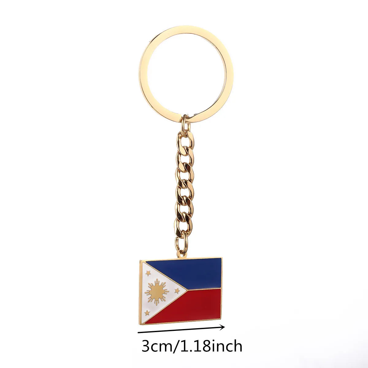Stainless Steel Philippines Map Keychain