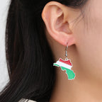 Women's Earrings Kurdistan Map Flag