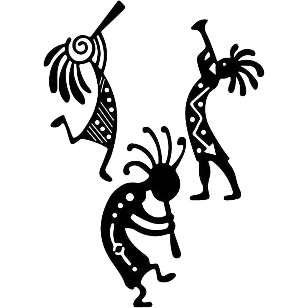 Metal Wall Art Native American Flute Player Southwest Decor