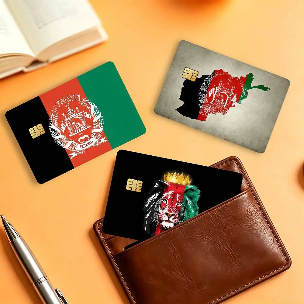 Afghanistan Flag Credit Skin Cover Card Stickers