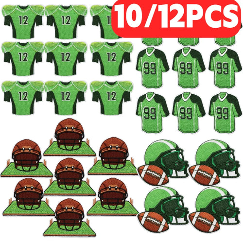 10/12PCS  Wholesale Embroidery Patches Rugby for Clothing