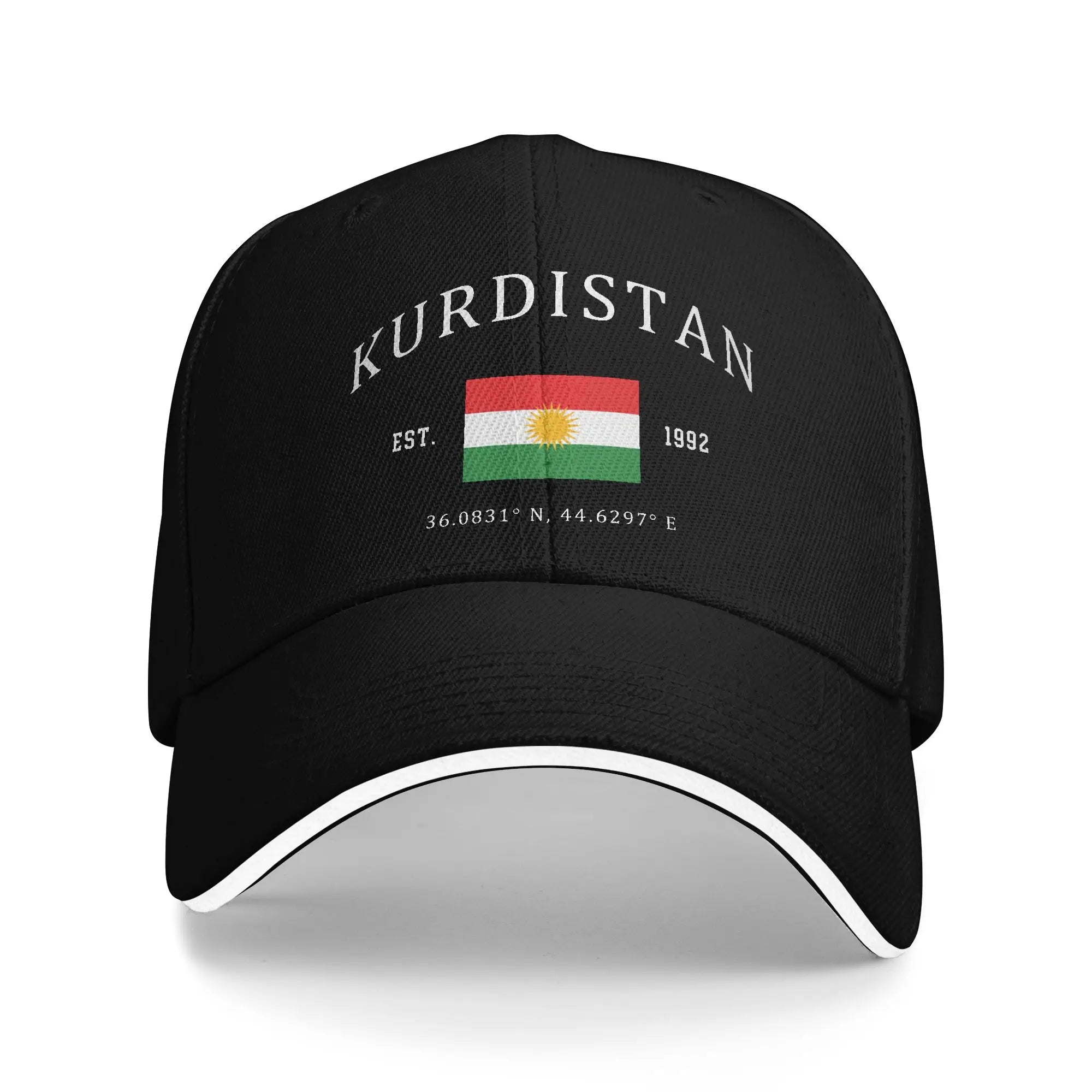 قبعة بيسبول مخصصة بانك للجنسين تحمل علم كردستان الكبار الكردية الوطنية قابلة للتعديل قبعة أبي للرجال والنساء في الهواء الطلق كابات سناب باك