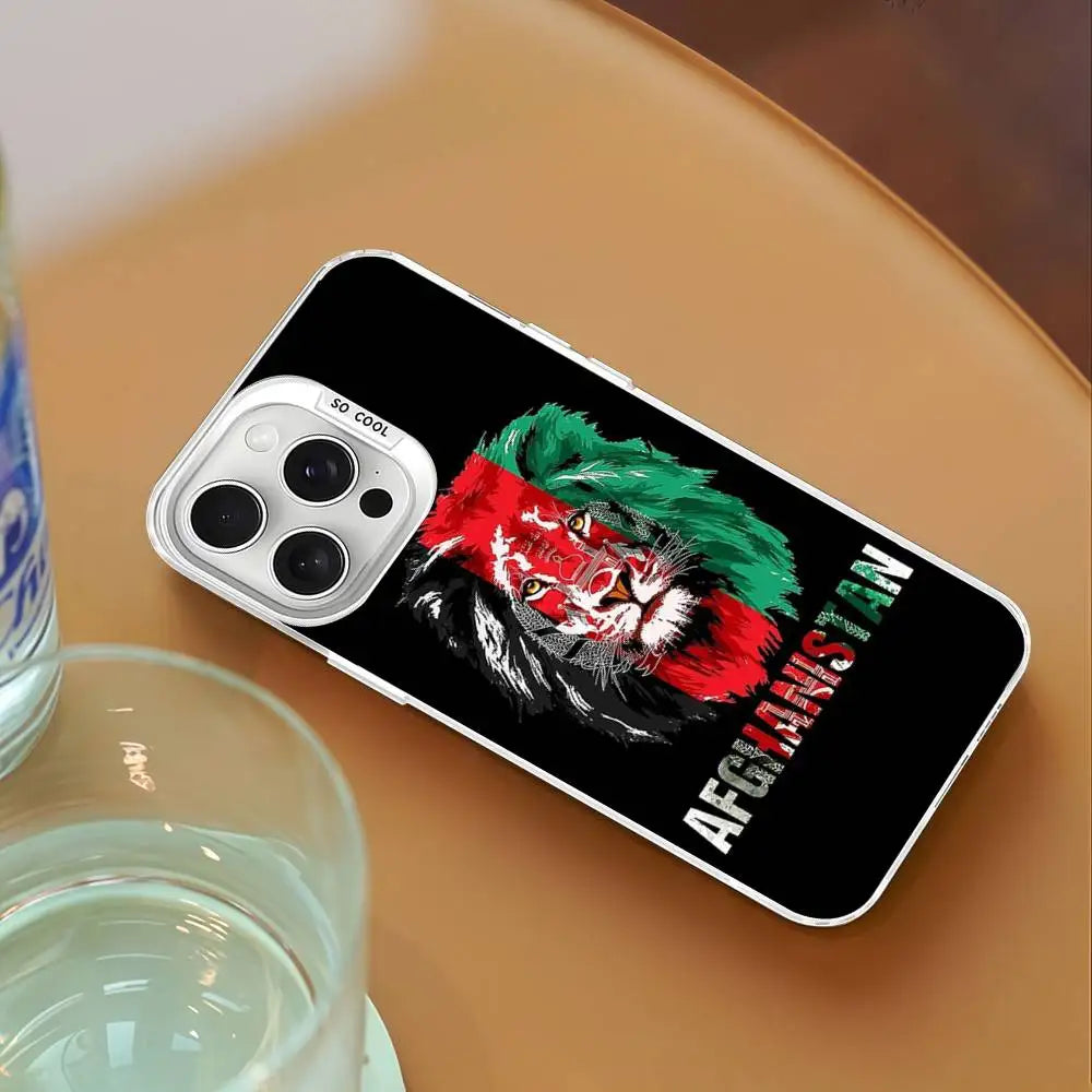 Afghanistan Flag Silver Plated Inside Phone Case For iPhone