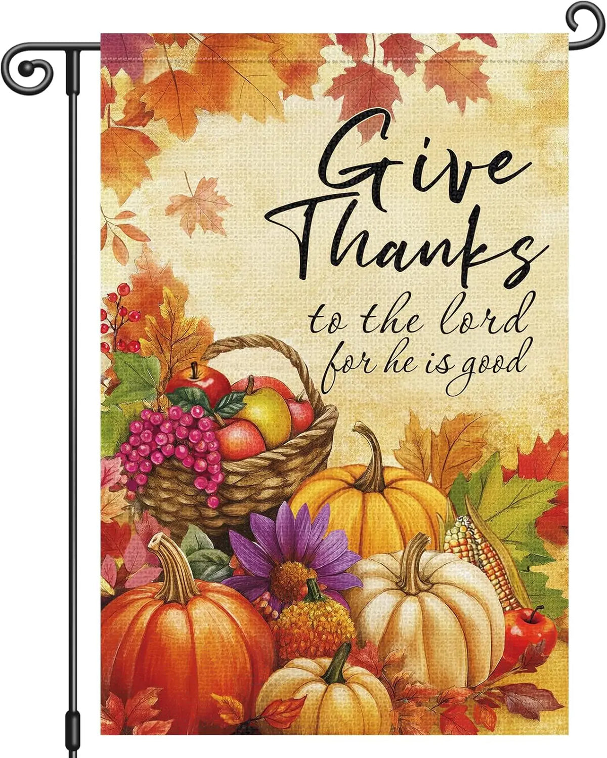Louise Maelys Fall Thanksgiving Garden Flag