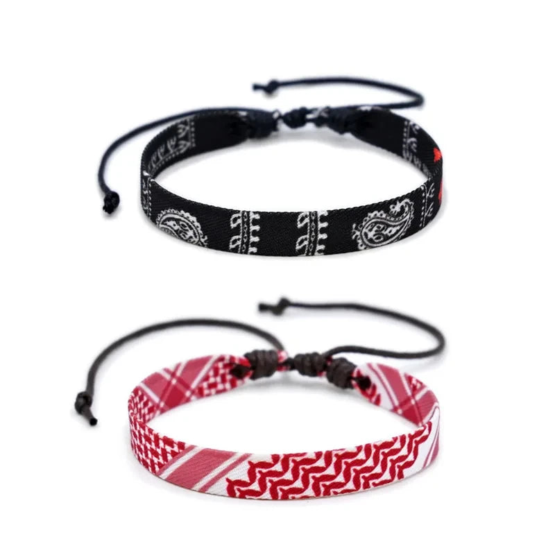 Multicolor Weave Kufiya Patterns Bracelets