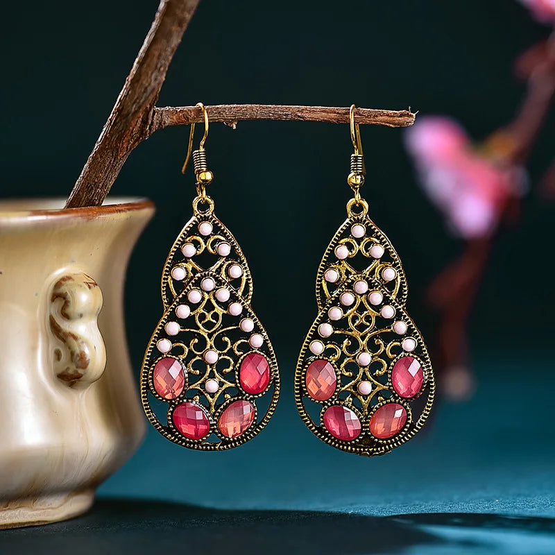 Vintage Earrings Danglers Ethnic Gypsy Jewelry
