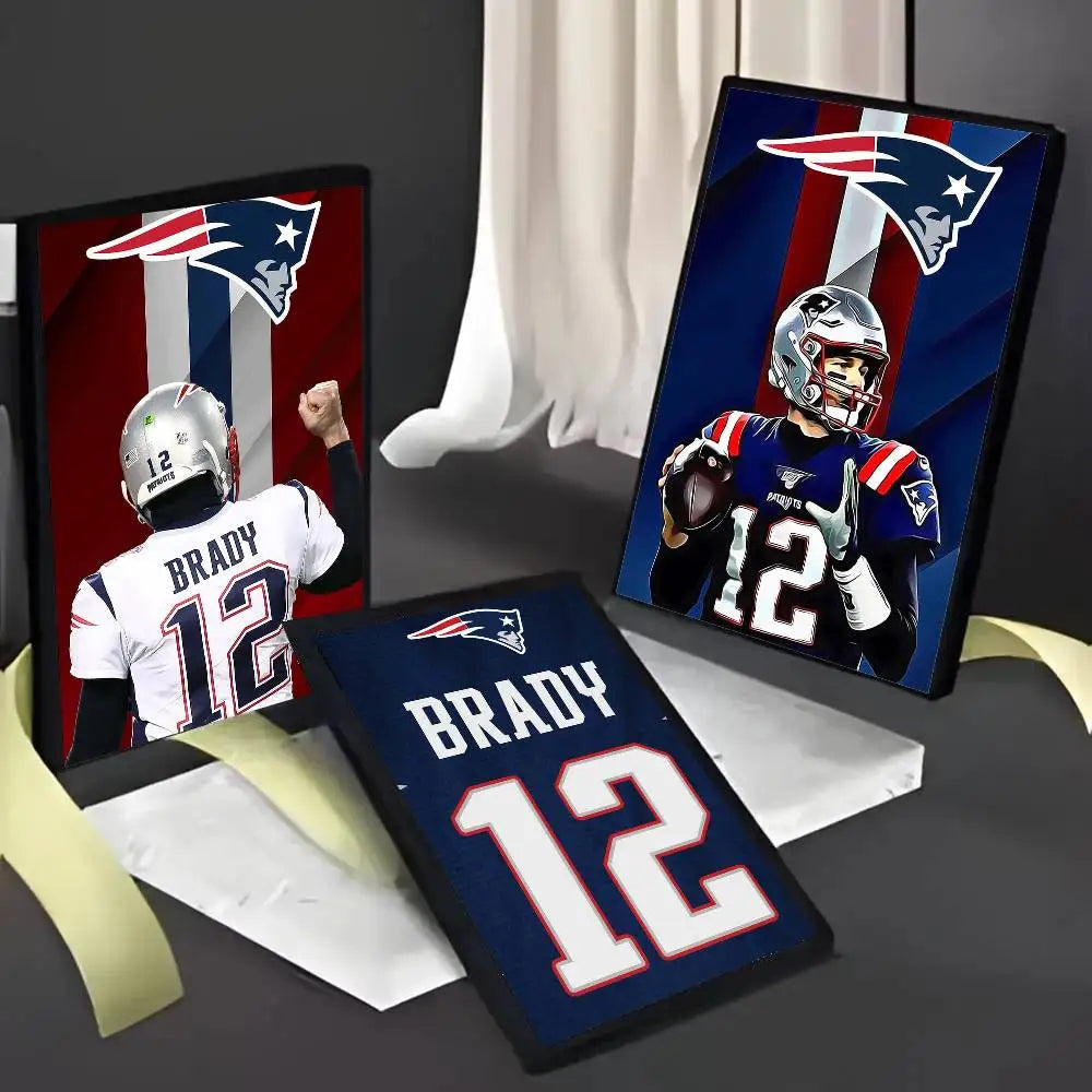 T-Tom Rugby B-Brady Poster Room Bar Cafe Decor Stickers Wall