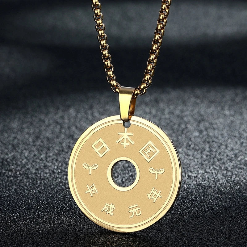 Engraved Star Pendant Necklace