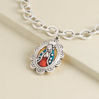 Sterling silver Enamel Virgin of Guadalupe Charm