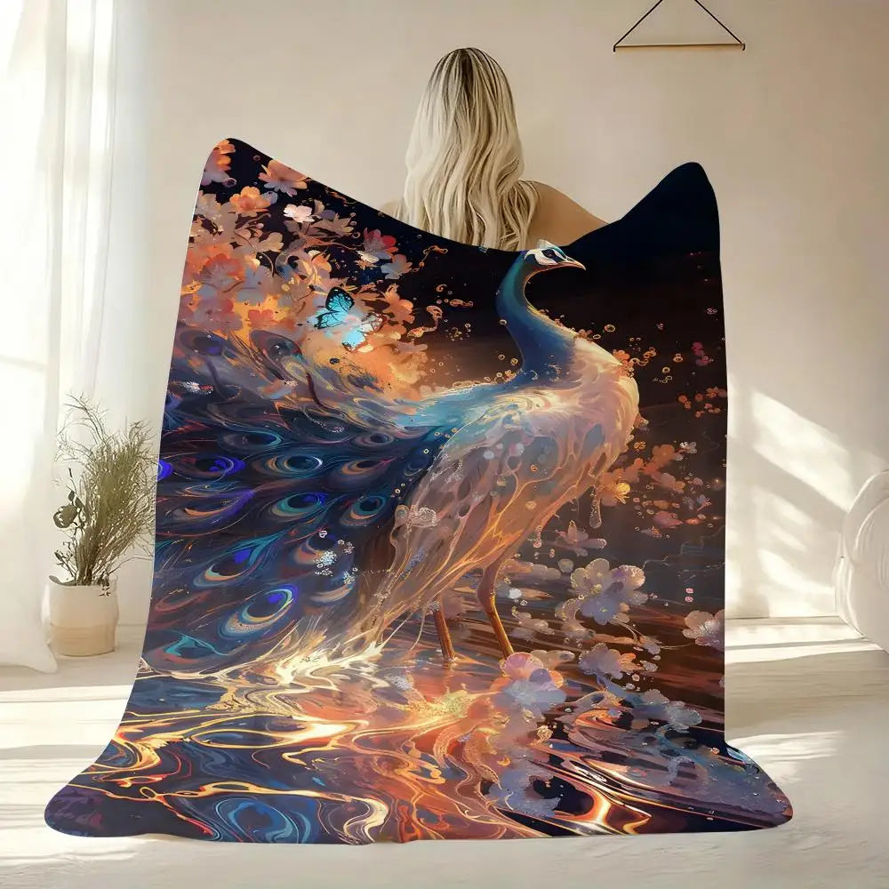 Peacock Throw Blanket