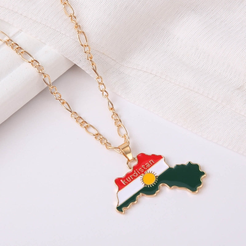 Kurdistan Map Necklace, Keychain