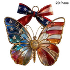 2D USA Patriotic Stained Glass Style Hanging Ornaments