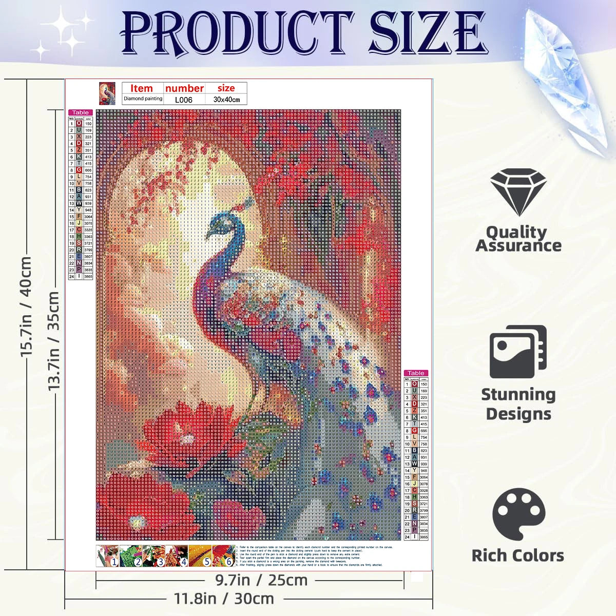 Peacock Diamond Pattern