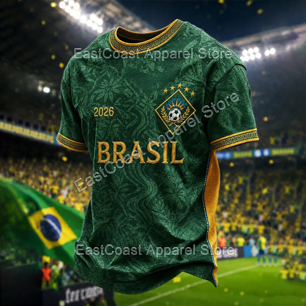 Brazil Flag Retro Soccer Jersey