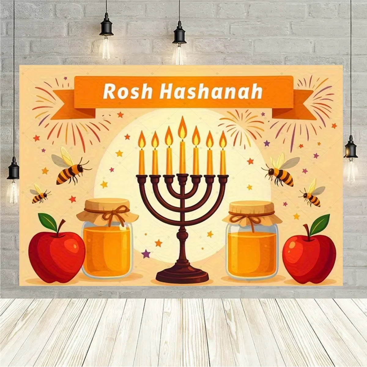 Happy Purim Rosh Hashanah Jewish New Year Background Carnival Festivals