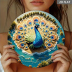 2D Metal Sign, Peacock Wall Decor,