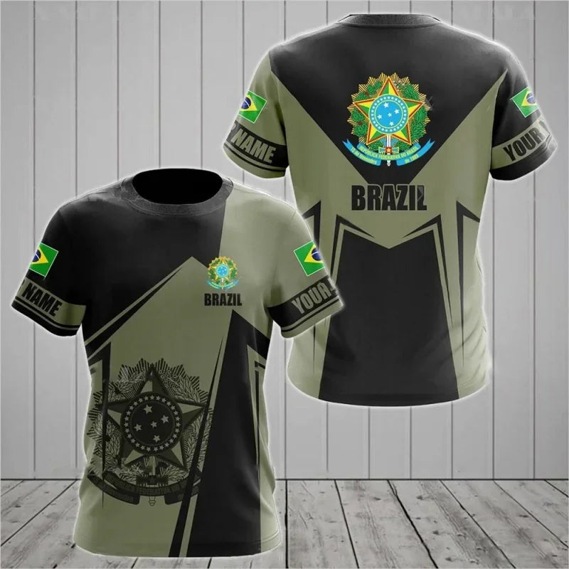 Brazil Flag Graphic Tee for Men
