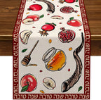 Jewish Holiday Party Decor Reusable Rosh Hashanah Kitchen Dining Table