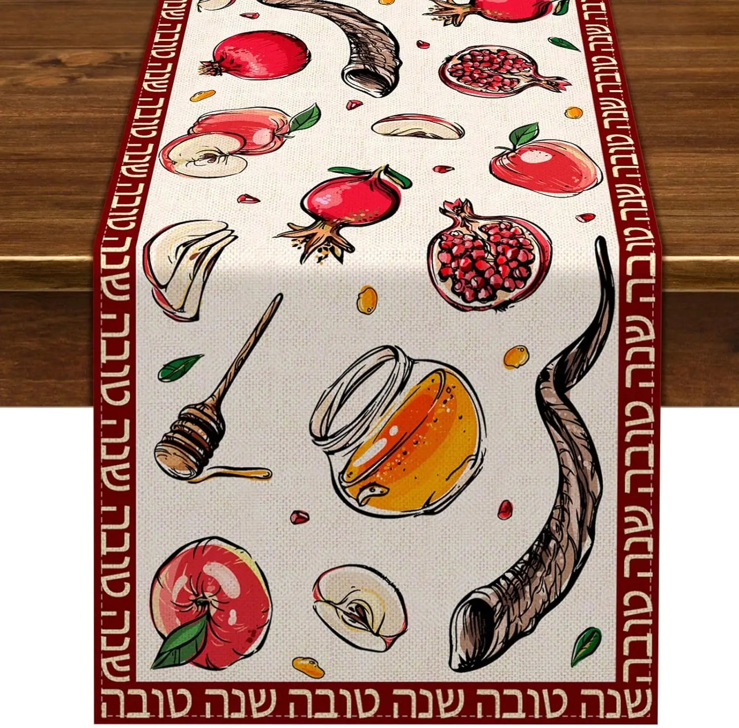 Jewish Holiday Party Decor Reusable Rosh Hashanah Kitchen Dining Table