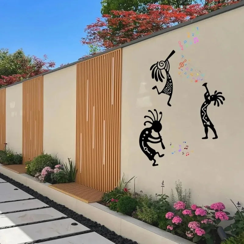 Metal Wall Art Native American Flute Player Southwest Decor