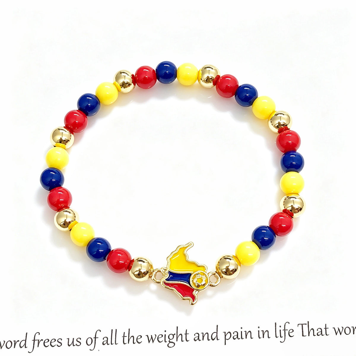 Classic Enamel Art Venezuelan Colombian Flag Bracelet