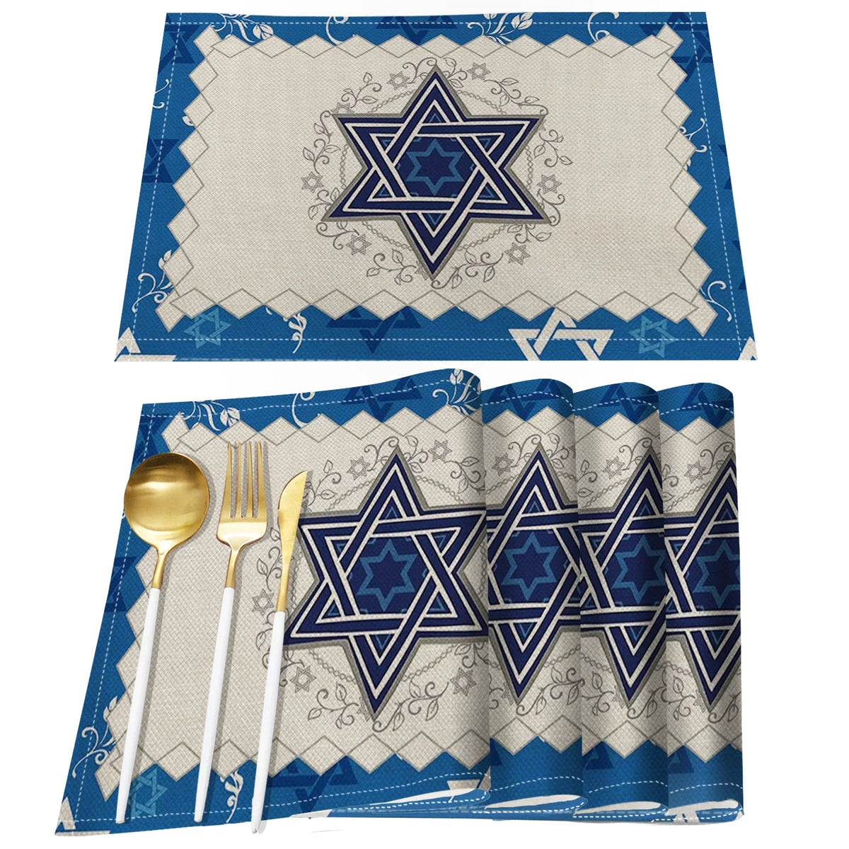Jewish Linen Placemats