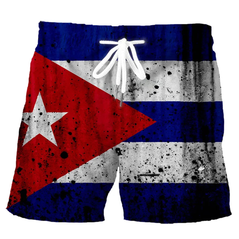 Cuban Flag Beach Shorts