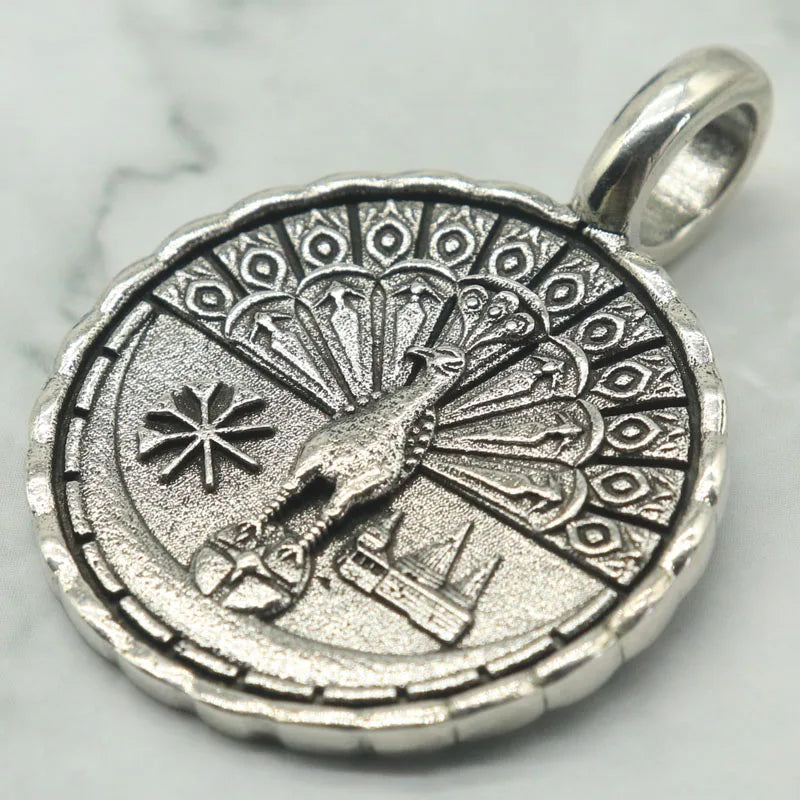 Stainless steel Yezidi Lalish Peacock