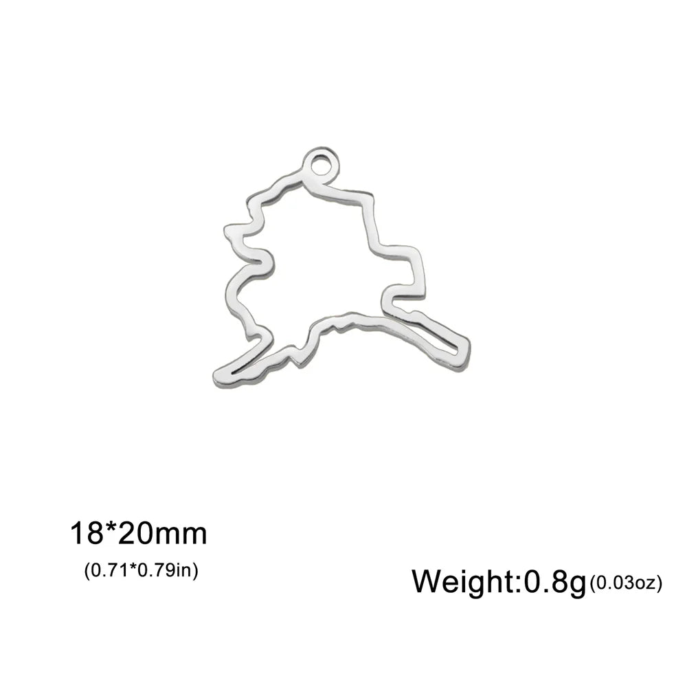 My Shape United States Map Pendent for Bracelet Necklace
