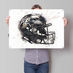 Baltimore Ravens Helmet 3D Printed Texture Poster