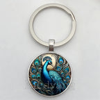 Beautiful Colorful Peacock Keychain