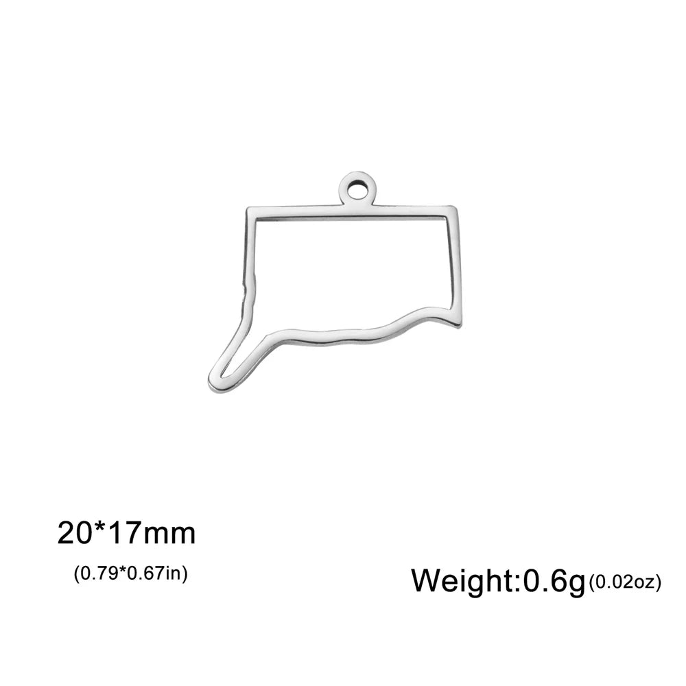 My Shape United States Map Pendent for Bracelet Necklace