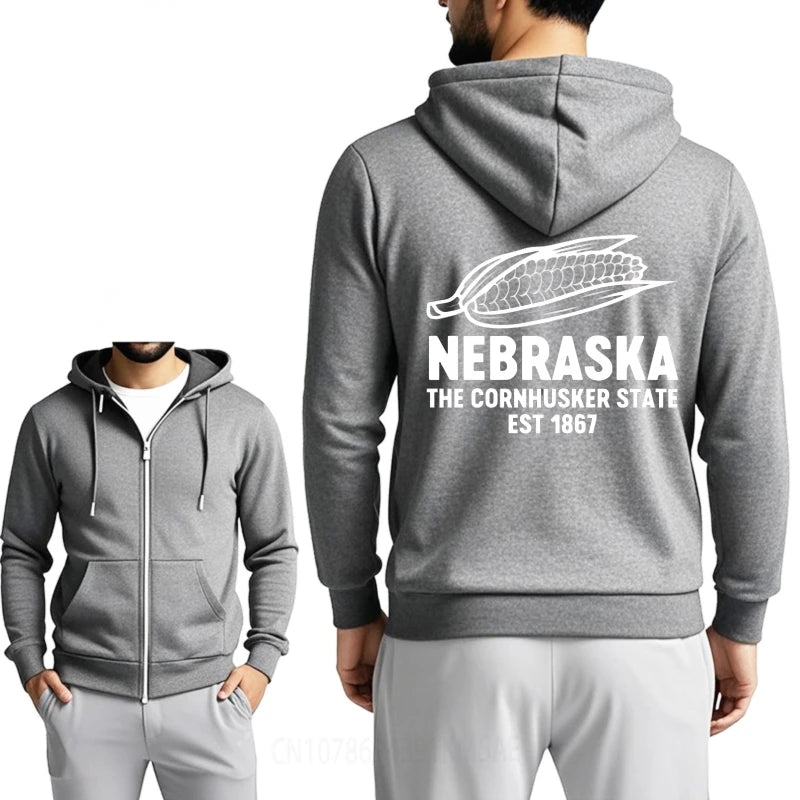 Workout For Him Spring Hoody Nebraska The Cornhusker State