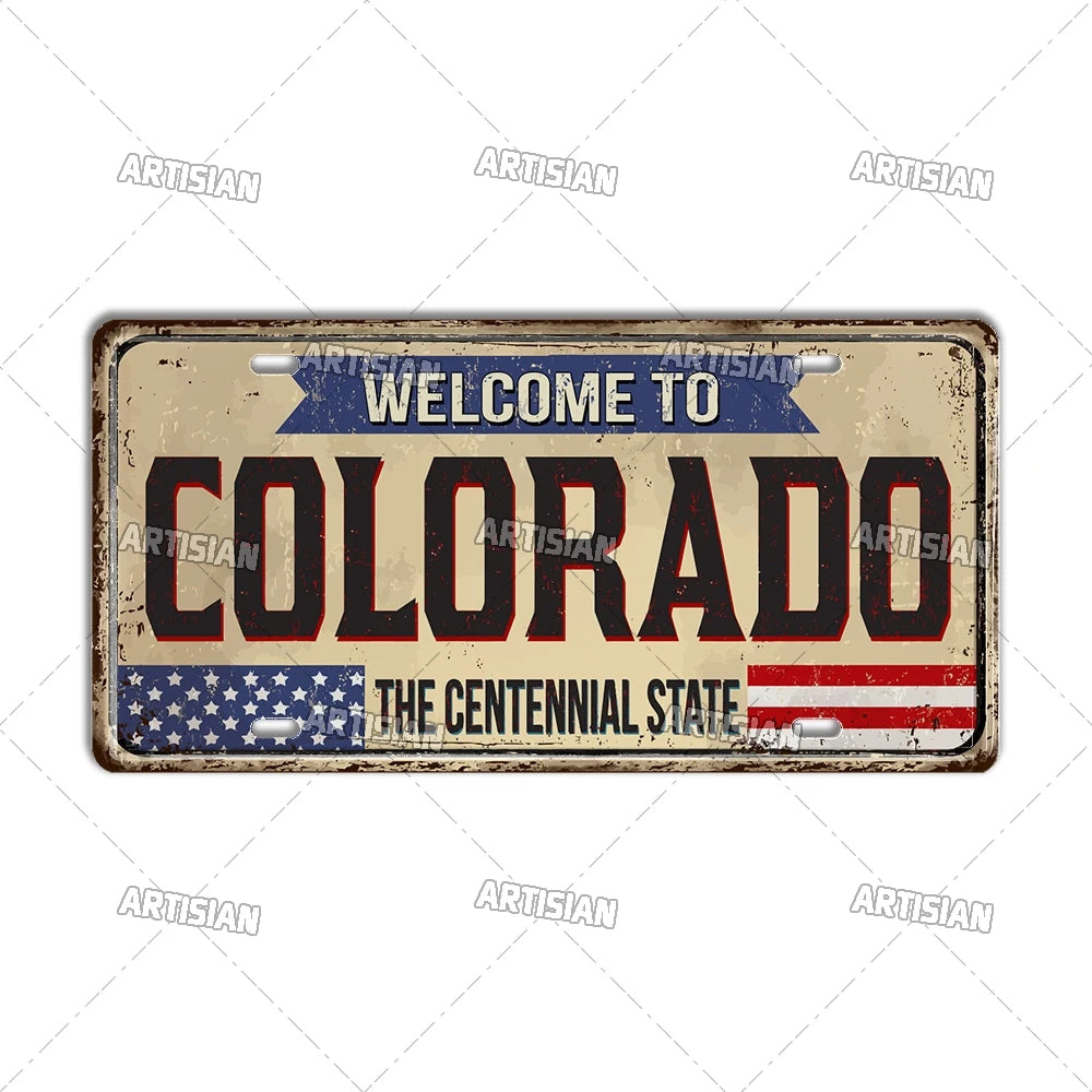 USA Landmark License Plate