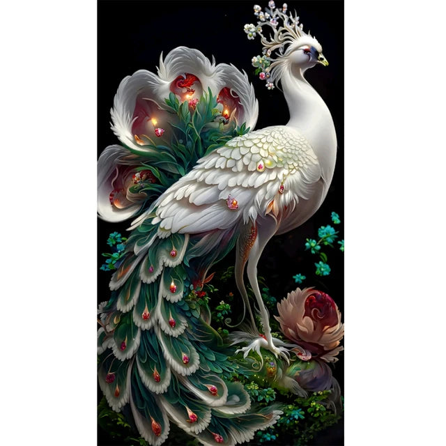 Color Peacock Scenery Diamond Painting Kit