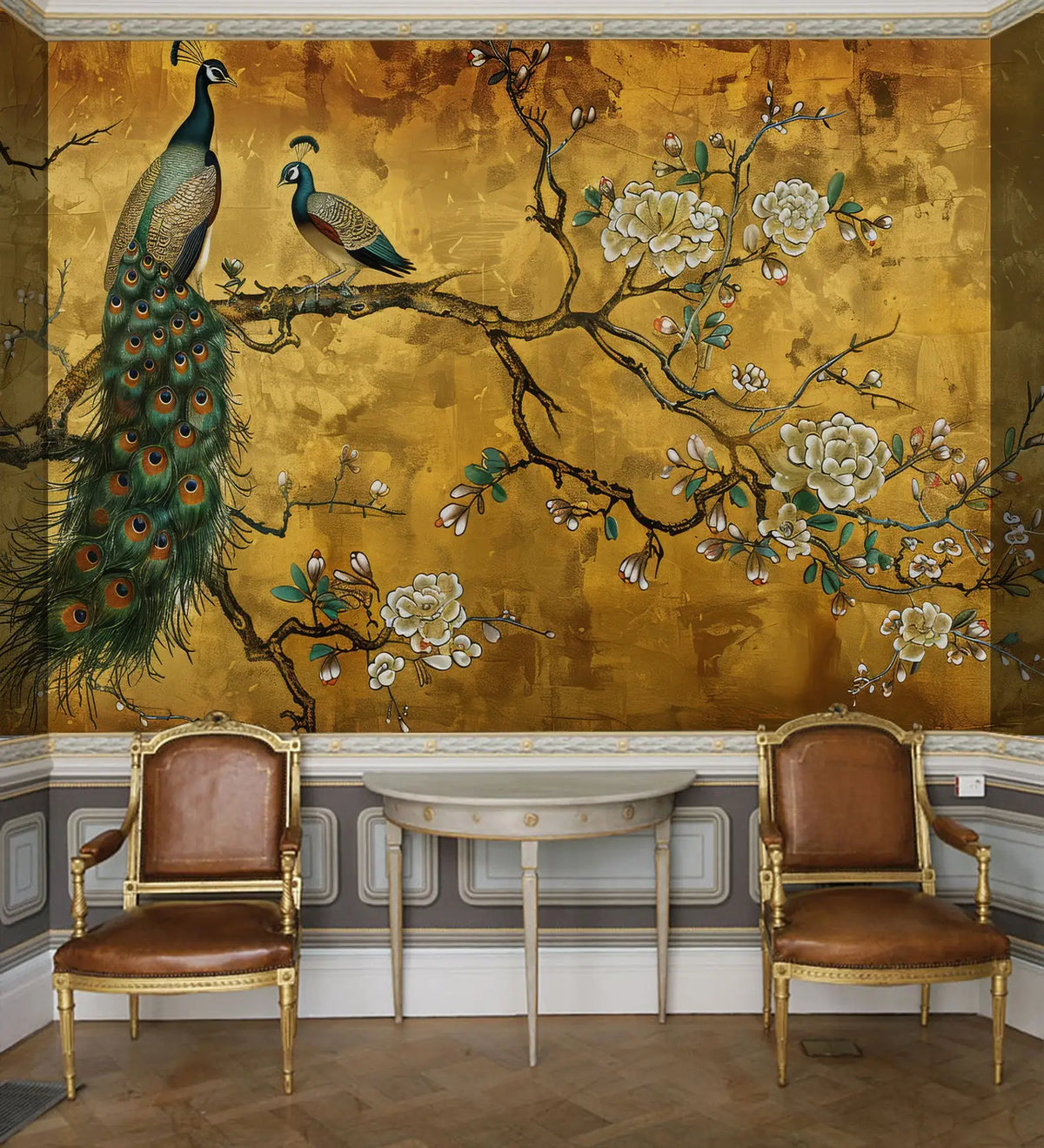 Peacock Mural Wallpaper