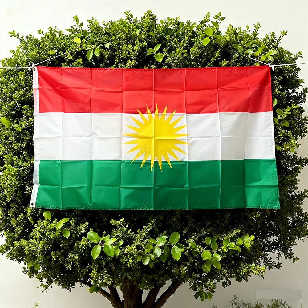 Kurdish Flag Hanging Banner