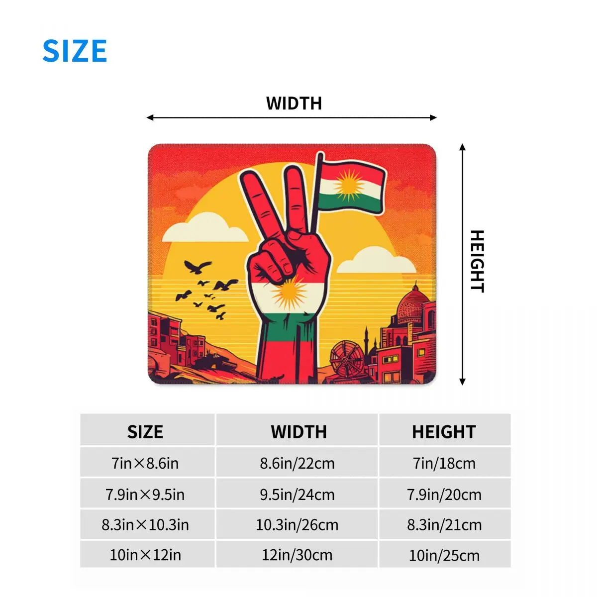 Kurdistan Flag Computer Mouse Pads