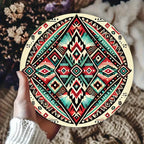 Southwest Native American Tribal Geometric Metal Sign