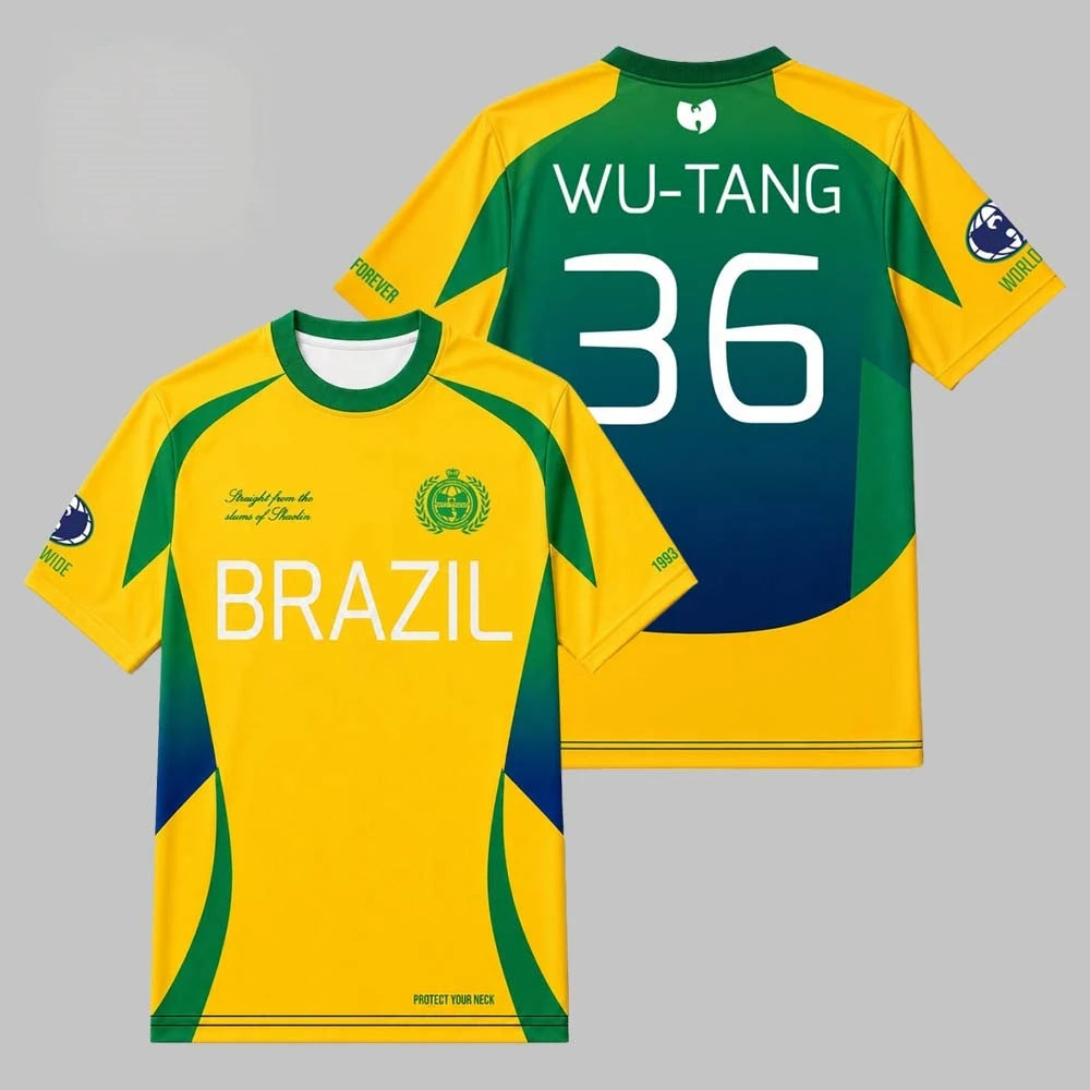 Brazil Football Jersey Print Tee