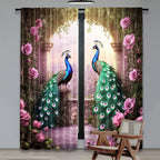Retro Peacock Curtains
