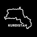 Car Sticker Kurdistan Map Outline