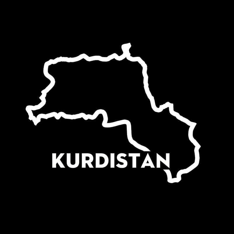 Car Sticker Kurdistan Map Outline