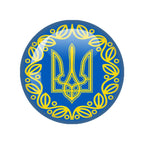 Ukrainian Flag Photo Round Glass